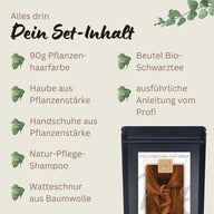 Profi-Pflanzenhaarfarbe SET warmes Kupfer-Braun "warm copper brown"