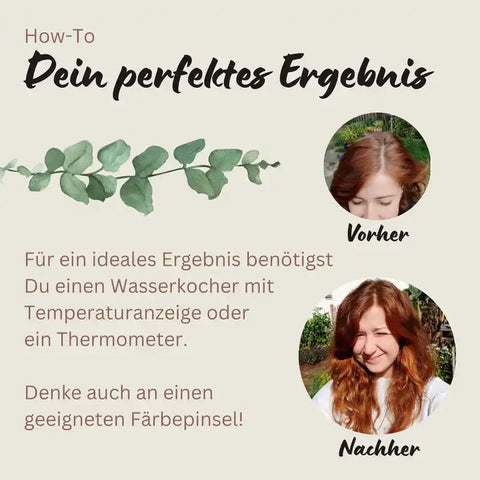 Profi-Pflanzenhaarfarbe SET warmes Kupfer-Braun "warm copper brown"