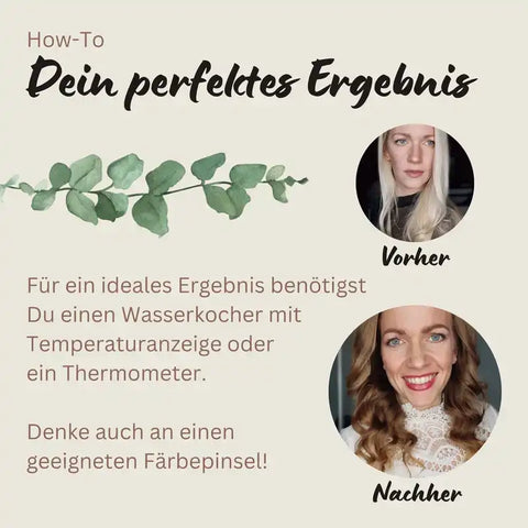 Profi-Pflanzenhaarfarbe SET warmes Honig-Blond "warm honey blond"