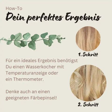 Profi-Pflanzenhaarfarbe kühles Sahara-Blond "cool sahara blond in 2-Steps" 2x 90g Nachfüllpacks