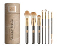 Trousse de pinceaux de maquillage professionnels Silver Ionic – 7 pièces, végane et antibactérienne pour cosmétiques décoratifs
