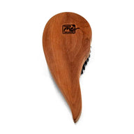 Organische Haarbürste aus Holz mit schwarzer Borste, Naturprodukt, ergonomisch geformt