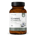 Bio Schwarzkümmelöl Kapseln in grüner VITALOVE Dose