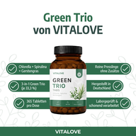 VITALOVE-Green-Trio_Chlorella-Spirulina-Gerstengras-Presslinge