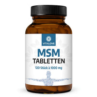 MSM Tabletten mit 1000 mg MSM von VITALOVE