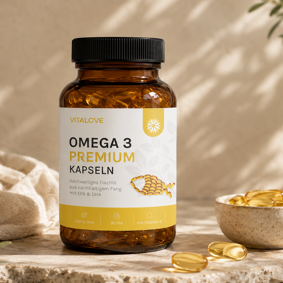 Omega 3 Fischöl Kapseln mit EPA und DHA – 90 Stück