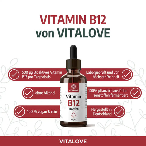 Vegane B12 Tropfen mit Methyl- und Adenosylcobalamin