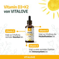 D3 K2 Tropfen mit 20 µg Vitamin K2 MK7 All-Trans
