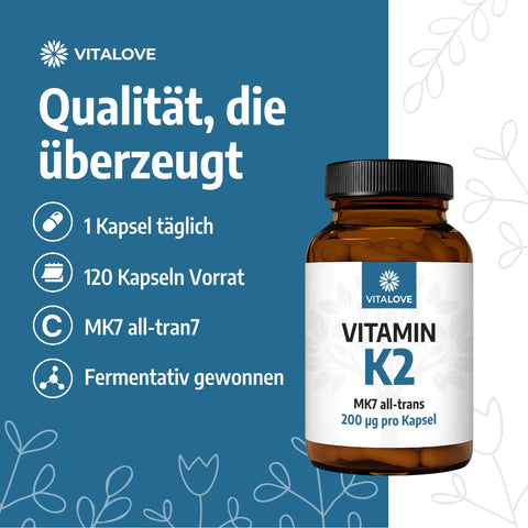 Informationen zu Vitamin K2 für Knochen und Blutgerinnung