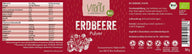 Vitanur Bio Erdbeere Pulver 150g, rote Verpackung mit Erdbeer-Illustration, vegan glutenfrei