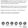Rückseite der Vitanur Bio Fichtennadeln 150g Packung mit Zutaten, Nährwertangaben, vegan, glutenfrei, laktosefrei, Bio-Siegel und Barcode.