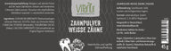 Vitanur Zahnpulver Weisse Zähne 45g Packung, natürliche Zahnaufhellung, vegane Zahnpflege