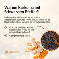 Kurkuma Forte Kapseln (mit schwarzem Pfeffer) – 100 Kapseln
