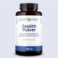 Echt Vital Zeolith Pulver 180g braune Dose, 100% mikronisierter Klinoptilolith-Zeolith