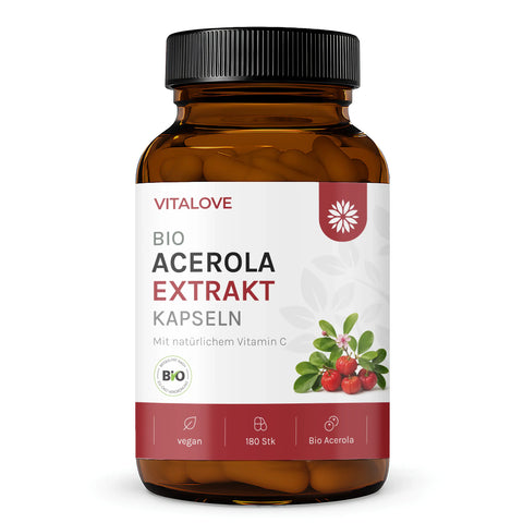 Natürliches Vitamin C Kapseln - Bio Acerola Extrakt von VITALOVE