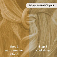 Coloration capillaire végétale professionnelle blond d'été froid "cool summer blond in 2-Steps" 2x 90g recharges