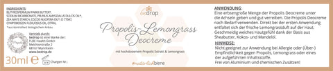 Propolis Deocreme / Festes Deo mit Lemongrass - 30ml - VITALOVE - Naturprodukte