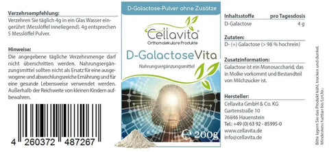 D-Galactose Pulver (Vita) - VITALOVE - Naturprodukte