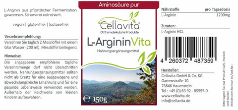 L-Arginin - Pulver - VITALOVE - Naturprodukte