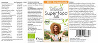 Superfood 365 Bio - mit 21 Bio-Superfoods - 150 Kapseln - VITALOVE - Naturprodukte