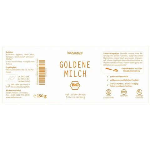 Bio Goldene Milch - VITALOVE - Naturprodukte