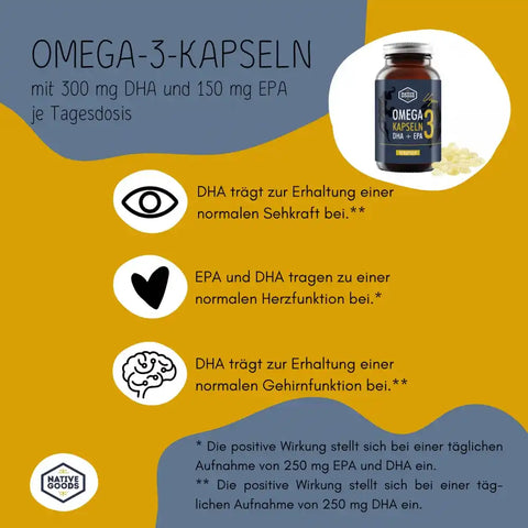 Omega 3 Kapseln mit DHA und EPA aus Algenöl - vegan - [konventionell!] - VITALOVE - Naturprodukte