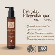 Bio Everyday Pflegeshampoo Aloe, braune Flasche, sulfatfrei, für alle Haartypen