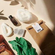 Basic Zubehör Set für Pflanzenhaarfarben (Watte, Shampoo, Handschuhe, Haube, Schwarztee, Anleitung)