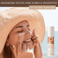 Anwendung der Augenpflege mit LSF 50+ im Airless Spender
