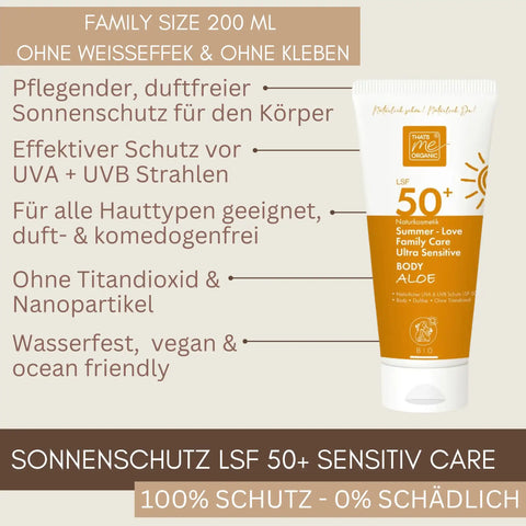 Vorteile der Bio Sonnencreme Body LSF 50+ für empfindliche Haut
