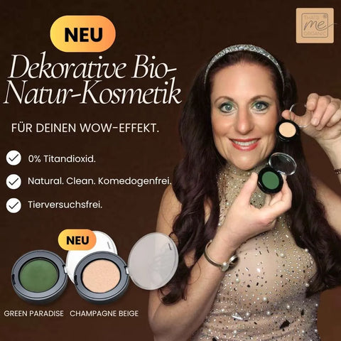 Green Paradise und Champagne Beige Naturkosmetik Lidschatten ohne Titandioxid