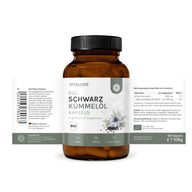 Bio Schwarzkümmelöl Kapseln – ungefiltert & kaltgepresst – 180 Kapseln