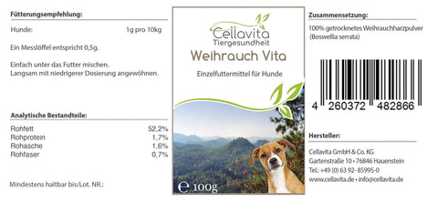 Weihrauch - 100g für Hunde im Glas