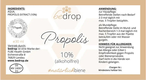 Propolis Tinktur mit Pipette (alkoholfrei & wasserlöslich) - 30ml - VITALOVE - Naturprodukte